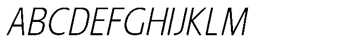 Nuviora Soft Light Slant Semi Conde Font UPPERCASE