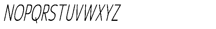 Nuviora Soft Light Slant Ultra Conde Font UPPERCASE