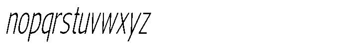 Nuviora Soft Light Slant Ultra Conde Font LOWERCASE