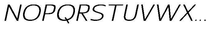Nuviora Soft Light Slant Ultra Expan Font UPPERCASE