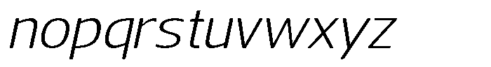 Nuviora Soft Light Slant Ultra Expan Font LOWERCASE