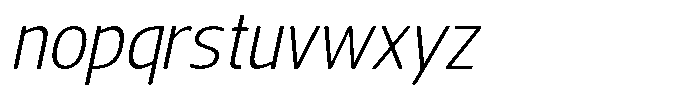 Nuviora Soft Light Slant Font LOWERCASE