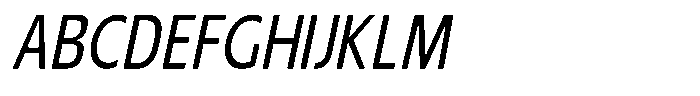 Nuviora Soft Medium Slant Conden Font UPPERCASE