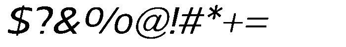 Nuviora Soft Medium Slant Expanded Font OTHER CHARS
