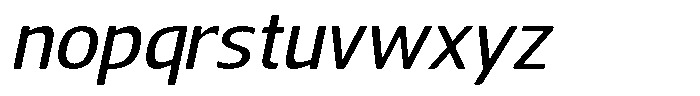 Nuviora Soft Medium Slant Expanded Font LOWERCASE