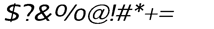 Nuviora Soft Medium Slant Extra Exp Font OTHER CHARS
