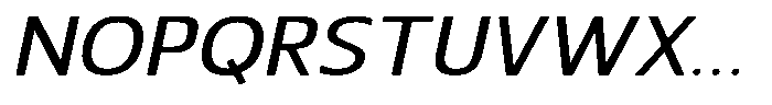 Nuviora Soft Medium Slant Extra Exp Font UPPERCASE
