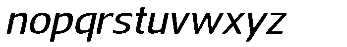 Nuviora Soft Medium Slant Extra Exp Font LOWERCASE