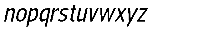 Nuviora Soft Medium Slant Semi Con Font LOWERCASE