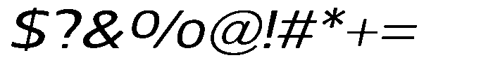 Nuviora Soft Medium Slant Ultra Exp Font OTHER CHARS