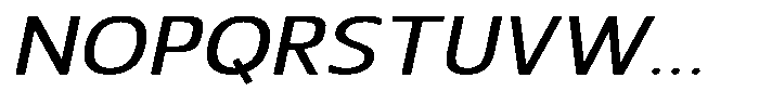 Nuviora Soft Medium Slant Ultra Exp Font UPPERCASE