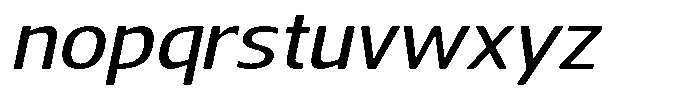 Nuviora Soft Medium Slant Ultra Exp Font LOWERCASE
