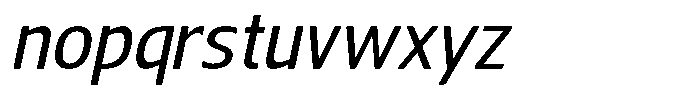 Nuviora Soft Medium Slant Font LOWERCASE