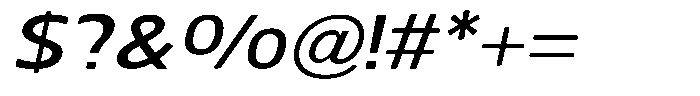 Nuviora Soft Semi Bold Slan Extr Exp Font OTHER CHARS