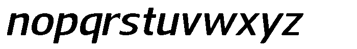 Nuviora Soft Semi Bold Slan Extr Exp Font LOWERCASE