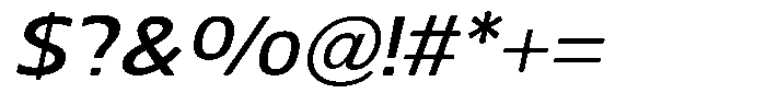 Nuviora Soft Semi Bold Slant Expan Font OTHER CHARS