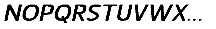 Nuviora Soft Semi Bold Slant Expan Font UPPERCASE