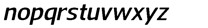 Nuviora Soft Semi Bold Slant Expan Font LOWERCASE