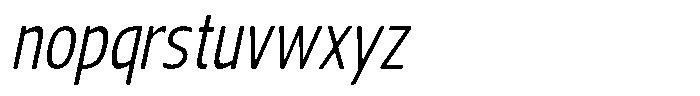 Nuviora Soft Slant Condensed Font LOWERCASE