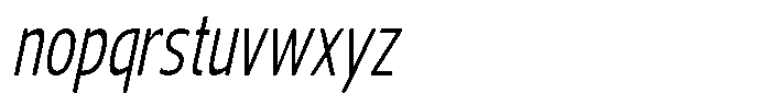 Nuviora Soft Slant Extra Condensed Font LOWERCASE