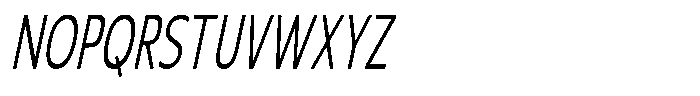 Nuviora Soft Slant Ultra Condensed Font UPPERCASE