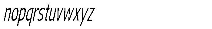 Nuviora Soft Slant Ultra Condensed Font LOWERCASE