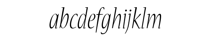 NuevaStd-LightCondItalic Font LOWERCASE