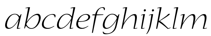 NuevaStd-LightExtendedItal Font LOWERCASE
