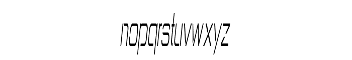 Nurot-ExtracondensedItalic Font LOWERCASE