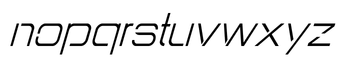 Nurot-ExtraexpandedItalic Font LOWERCASE