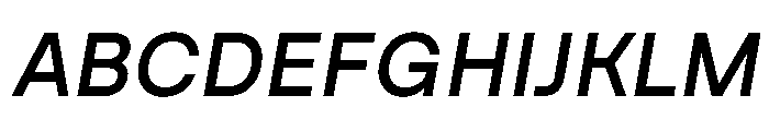 Nudica MediumItalic Font UPPERCASE
