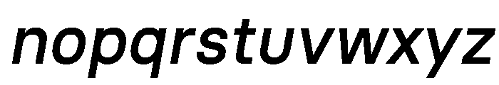 Nudica MediumItalic Font LOWERCASE
