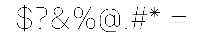 Nudica Thin Font OTHER CHARS