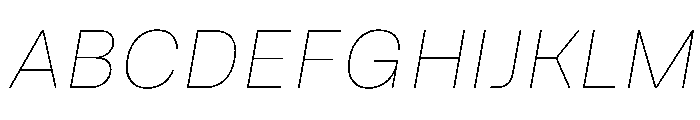 Nudica ThinItalic Font UPPERCASE