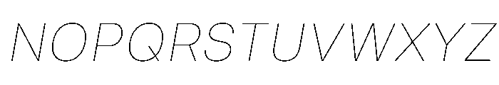 Nudica ThinItalic Font UPPERCASE