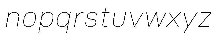 Nudica ThinItalic Font LOWERCASE