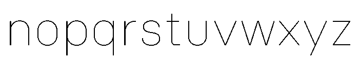 Nudica Thin Font LOWERCASE