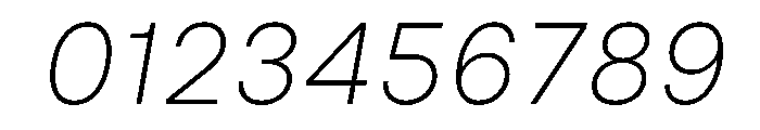 Nudica UltraLightItalic Font OTHER CHARS