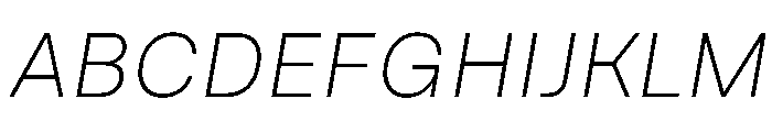 Nudica UltraLightItalic Font UPPERCASE