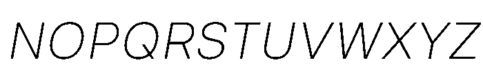 Nudica UltraLightItalic Font UPPERCASE