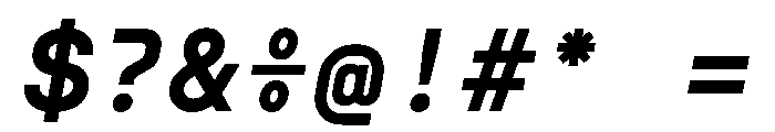 NudicaMono BoldItalic Font OTHER CHARS
