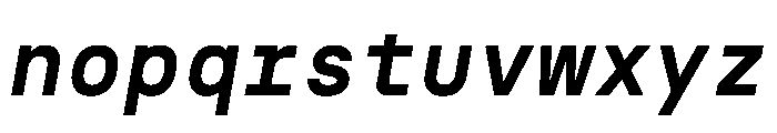 NudicaMono BoldItalic Font LOWERCASE