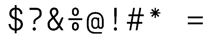 NudicaMono Light Font OTHER CHARS
