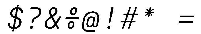 NudicaMono LightItalic Font OTHER CHARS