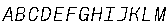 NudicaMono LightItalic Font UPPERCASE