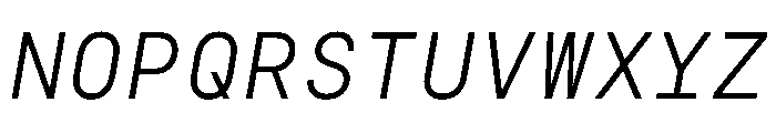 NudicaMono LightItalic Font UPPERCASE