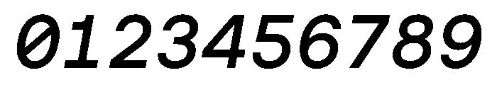 NudicaMono MediumItalic Font OTHER CHARS
