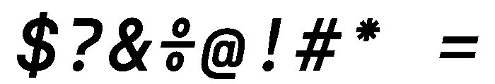 NudicaMono MediumItalic Font OTHER CHARS