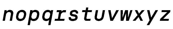 NudicaMono MediumItalic Font LOWERCASE