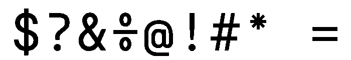 NudicaMono Regular Font OTHER CHARS